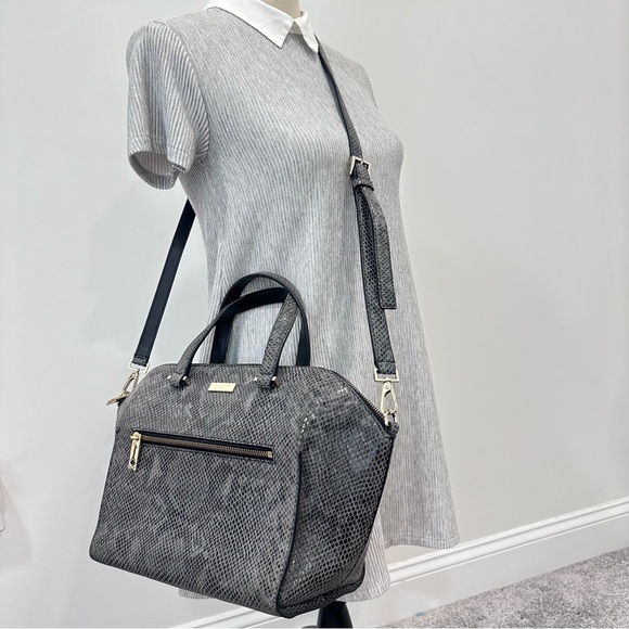 Kate Spade Parliament Square Exotic Savannah Satchel Bag In Snakeskin - Picture 2 of 16